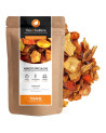 Apricot Speculoos Herbal Tea kraft bag with visible dried fruit and spice blend