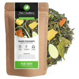 Thé vert Nuage d Amandes Thés et Traditions feuilles de thé vert et morceaux d amandes grillées