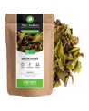 Peppermint green tea dried leaves kraft bag organic packaged in France