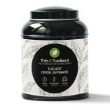 Cherry green tea tin