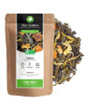 Thé Vert Tondao saveur pomme citron en sachet kraft avec feuilles de thé vert et fleurs séchées bio