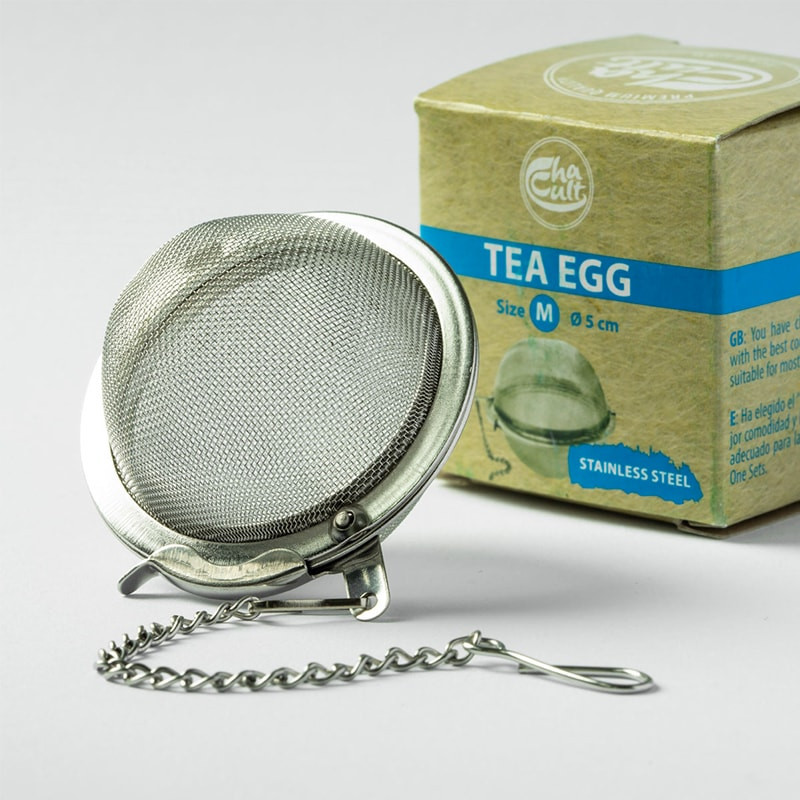 Sfera da tè in acciaio inossidabile con catena e scatola di imballaggio Thés & Traditions