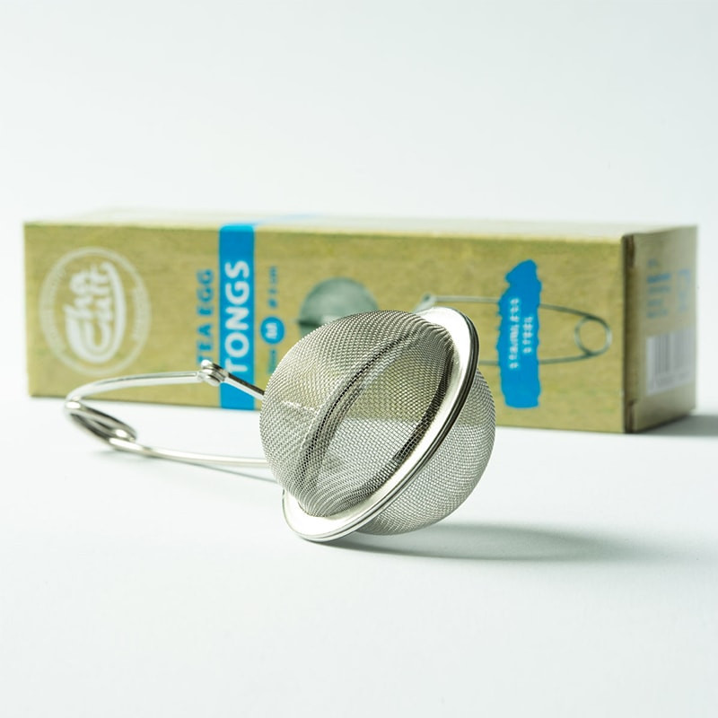 Stainless steel tea tongs with fine mesh ball infuser for loose tea leaves