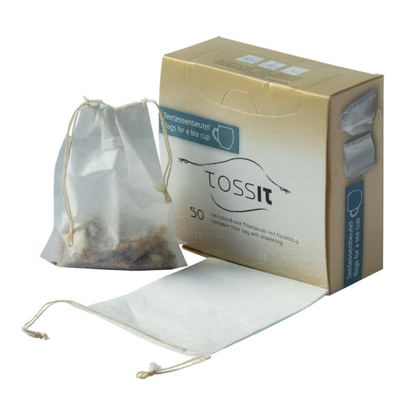 Filtri giapponesi in carta con cordino per infusione tè 50 unità marca Thés & Traditions