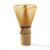 Traditional bamboo whisk for matcha tea preparation with fine curved prongs Traditional bamboo whisk for matcha tea preparation with fine curved prongs