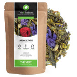 Tè verde Jardin de Paris Thés et Traditions sacchetto kraft foglie di tè verde malva e lampone