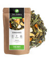 Summer Breeze green tea blend with sencha tea leaves, lemon and mandarin peels