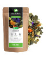 Energizing green tea lemon apricot flavor kraft bag organic tea leaves and dried flowers