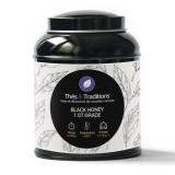 Scatola di tè nero Black Honey 1st Grade Thés et Traditions con istruzioni per l'infusione