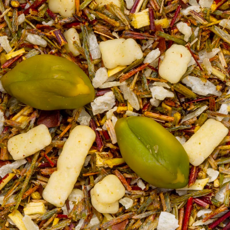 Mischung aus Rooibos Pistazie und weißen Schokoladenstückchen von Thés & Traditions