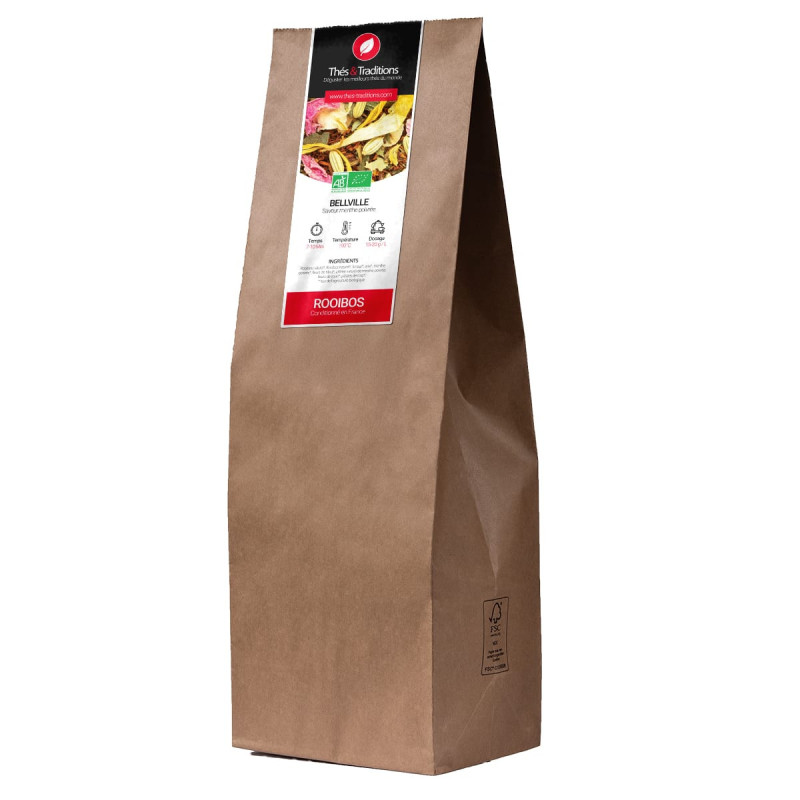 bulk bag kilo of Bellville rooibos Thés et Traditions loose leaf for infusion