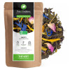 Thé vert Jingpo saveur orange vanille avec pétales de fleurs bio conditionné en France Thé vert Jingpo saveur orange vanille avec pétales de fleurs bio conditionné en France