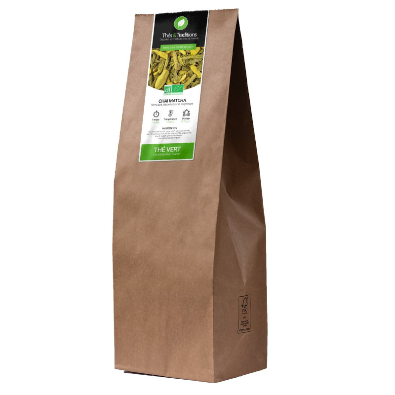 sachet vrac kilo de thé vert Chai Matcha Thés et Traditions