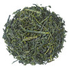 organic shincha miyazaki green tea loose leaves dark green color and elongated shape