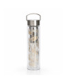 Théière en verre avec infuseur métal motif feuilles dorées Tropic Summer Thés & Traditions