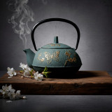 Japanese Iwashu Cast Iron Teapot Bronze Butterfly