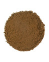Bio-Hojicha-Teepulver in hellem Braun mit feiner, körniger Textur
