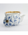 Théière en porcelaine 700ml motifs fleurs de cerisier anses en bambou Cherry Blossom