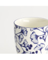 Tazza in porcellana decoro ginkgo blu e bianco 17 cl Thés & Traditions