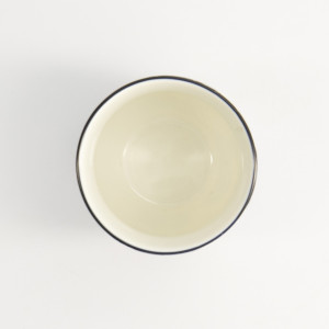 Flora Japonica Ivy Tasse 17 cl mit weißem Inneren und feiner schwarzer Bordüre