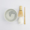 Matcha Hayase geschenkset kom chasen klopper chashaku lepel witte klopperhouder Thés Traditions