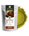 Matcha latte poeder chocolade hazelnoot Thés et Traditions witte verpakking met groene poeder