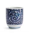 Tasse en porcelaine décor spirale bleu et blanc capacité 16 cl