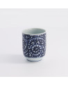 Tasse en porcelaine décor spirale bleu et blanc contenance 16 cl