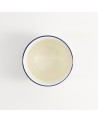 Tasse Flora Japonica Kranich blauem Rand cremefarbenem Inneren Keramik Thés & Traditions