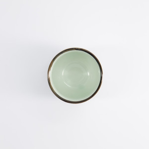 Tazza Cherry Blue 16 cl interno verde chiaro bordo marrone Thés et Traditions
