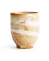 Yunomi Shino cup in beige and white ceramic 20cl for tea and herbal infusion