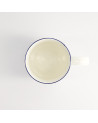 Tazza bianca con contorno blu e manico dritto design Nippon Blue Star