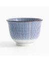 Sendan Blue Cup 190ml Striped Pattern - Blue Porcelain