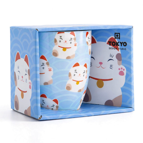 Kawaii Lucky Cat Mok 380ml - Tokyo Design