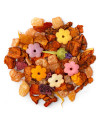 Mischung aus blumiger Kräutertee mit bunten Fruchtstücken und Blüten von Thés & Traditions