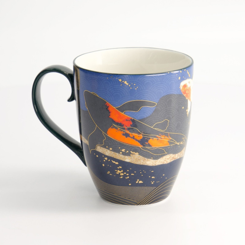 Kawaii Goldfish Blue Mug