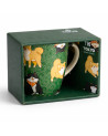 Mug vert décoré de chiens Shiba Inu dans boîte cadeau Tokyo Design Studio