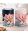 Teedose Padma mit rosa Lotusblüte