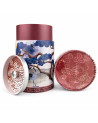 Boîte à thé Crane Rouge 150 g en fer blanc