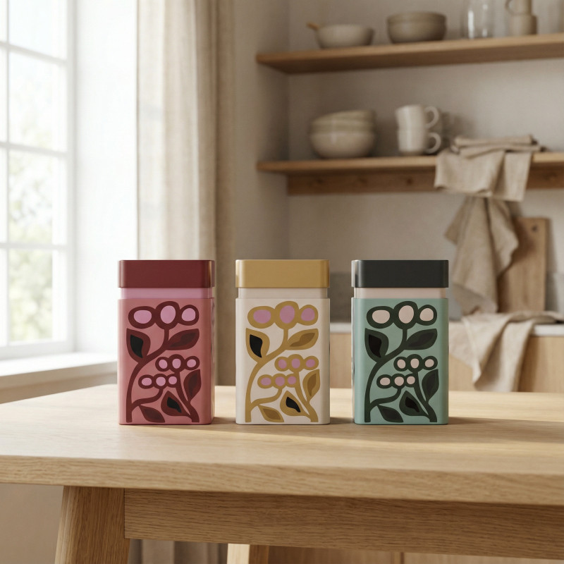 Metalen theeblik 150 g Seventea Rouge | Thés & Traditions