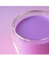 Purple ube latte top view in a glass – Thés & Traditions