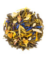Tè verde Jingpo con petali di fiori secchi e frammenti di agrumi Thés & Traditions