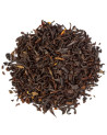 Foglie di tè nero vaniglia sfuso con sfumature marroni e nere