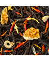 Tè nero Red Velvet con scorze di agrumi e petali rossi e gialli