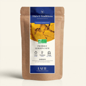 Golden Latte Bio in Polvere alla Curcuma, senza Teina | Thés & Traditions
