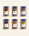 Contenu du Coffret Découverte : six sachets kraft de thés et infusions Thés & Traditions
