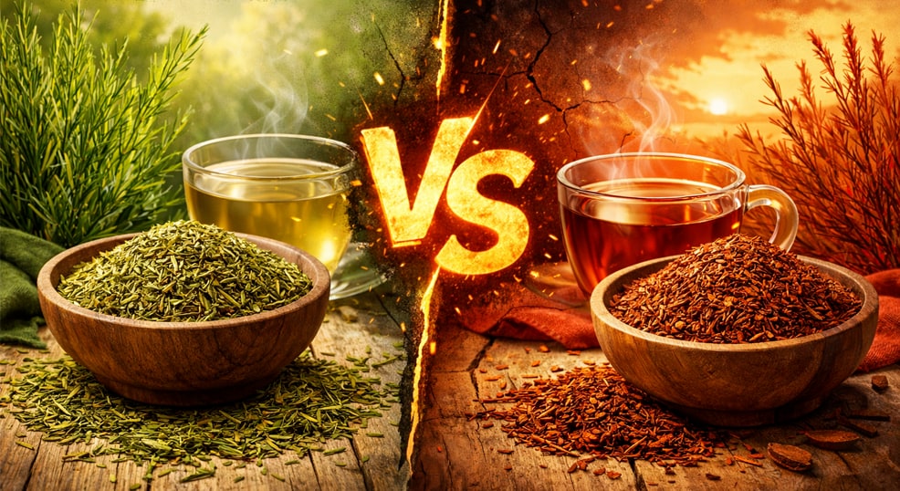 Rooibos rouge vs rooibos vert : quelles différences ?