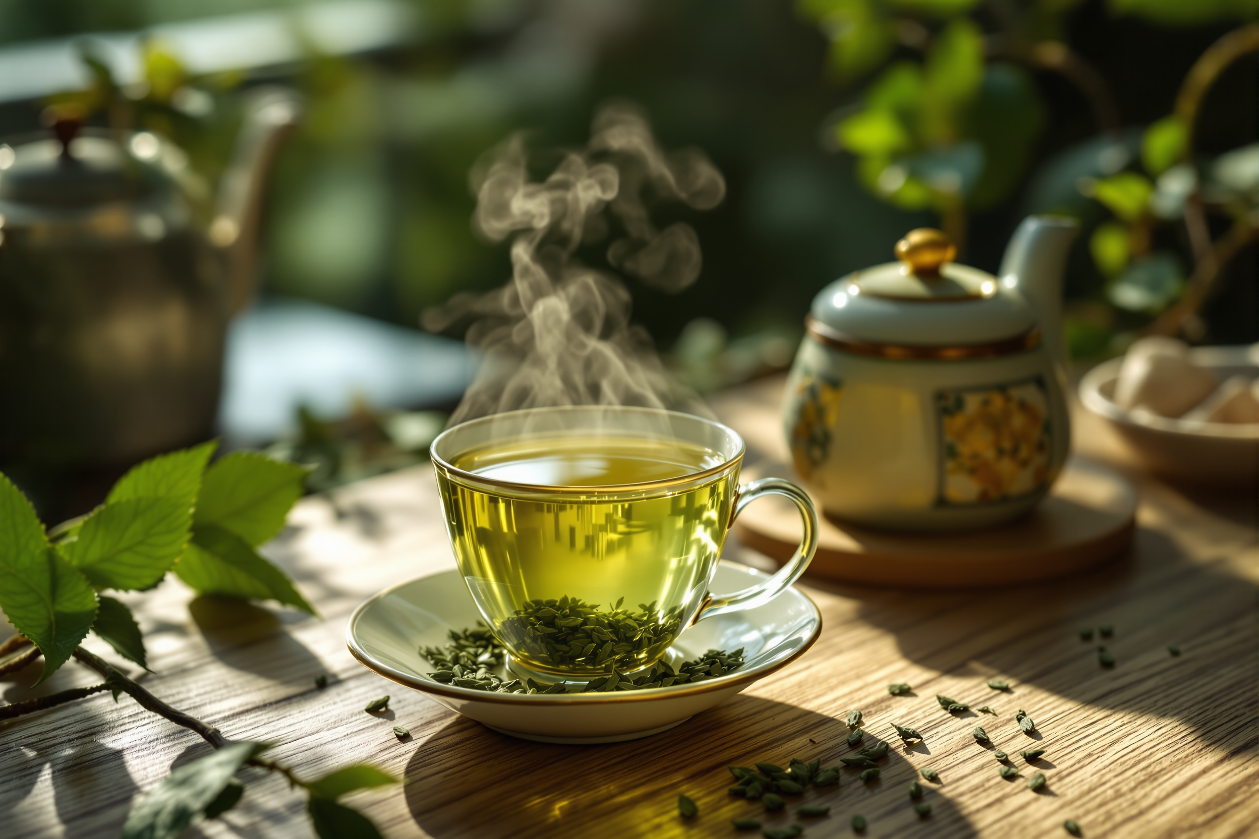 Théine du thé vert : dose, effets et différence caféine