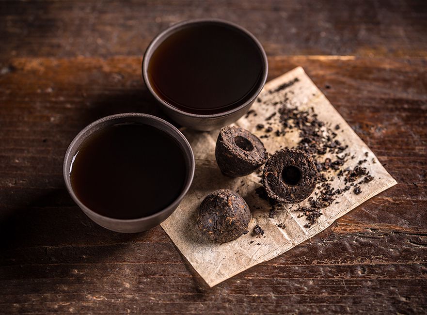 thé sombre puerh